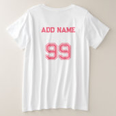 Custom Baseball Mom juichen Plus Size T-shirt (Design achterkant)