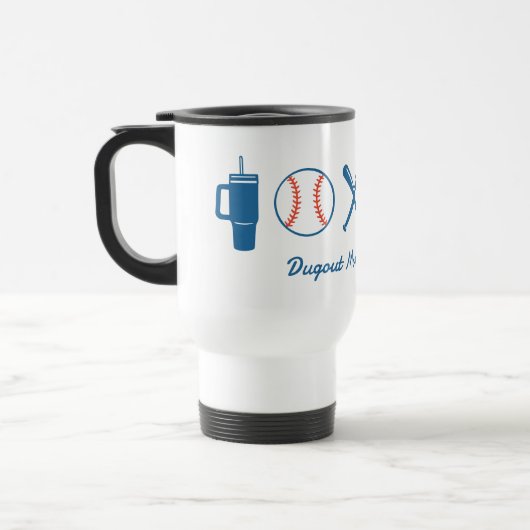Custom Baseball Mom Schattige Softbal Mama Reisbeker (Links)