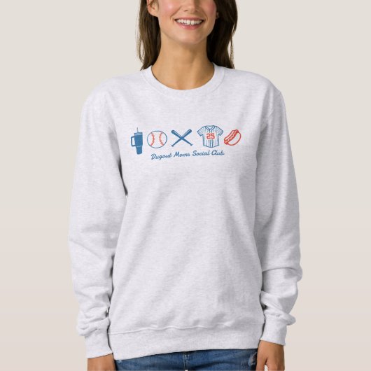 Custom Baseball Mom Schattige Softbal Mama Trui (Voorkant)