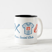 Custom Baseball Mom Schattige Softbal Mama Tweekleurige Koffiemok (Voorkant rechts)