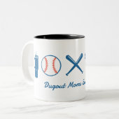 Custom Baseball Mom Schattige Softbal Mama Tweekleurige Koffiemok (Voorkant links)