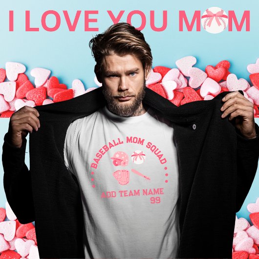 Custom Baseball Mom Squad T-shirt | Perfect cadeau