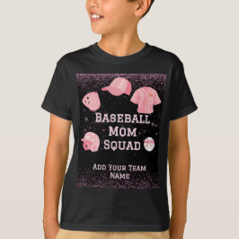 Custom Baseball Mom Squad, teamnummer en naam T-shirt