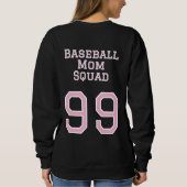 Custom Baseball Mom Squad, teamnummer en naam Trui (Achterkant)