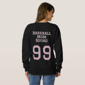 Custom Baseball Mom Squad, teamnummer en naam Trui (Achterkant volledig)