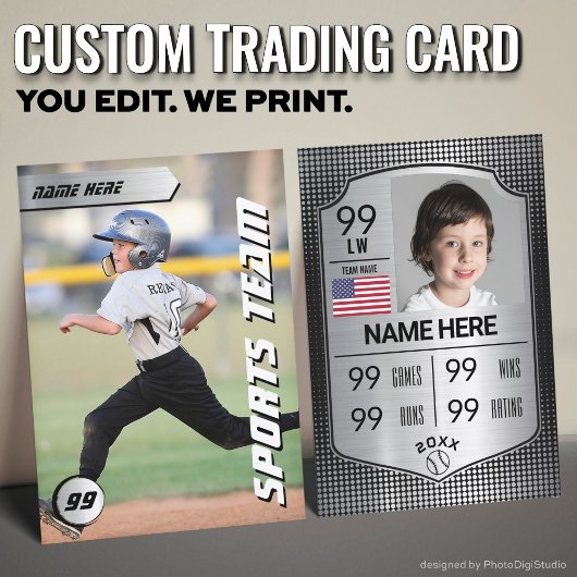 Custom Baseball Trading Kaart Baseball Shield Kaar Contactkaartje