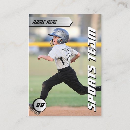 Custom Baseball Trading Kaart Baseball Shield Kaar Contactkaartje (Achterkant)