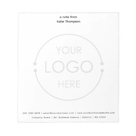 Custom Basic Business Logo Achtergrond en naam Notitieblok
