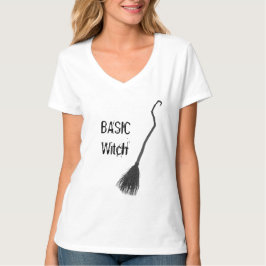Custom BASIC HEKS bezem Leuke Grappige Vrouwen V-h T-shirt