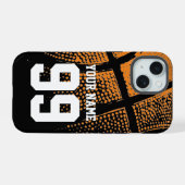 Custom basketbal jersey nummer budget vriendelijk iPhone 15 case (Achterkant horizontaal)