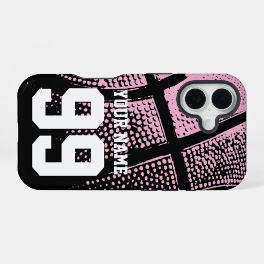 Custom basketbal jersey nummer budget vriendelijk iPhone 16 hoesje (Achterkant horizontaal)