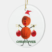 Custom Basketbal Kerstmis Keramisch Ornament (Links)