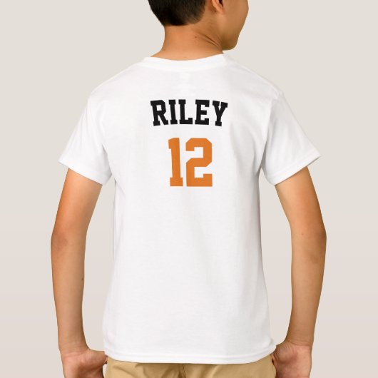 Custom Basketbal Slam Dunk Naam T-shirt (Achterkant)