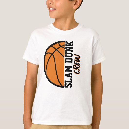 Custom Basketbal Slam Dunk Naam T-shirt (Voorkant)