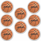Custom Basketbal stickers jouw namen toevoegen (Voorkant)