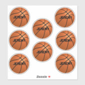 Custom Basketbal stickers jouw namen toevoegen (Vel)