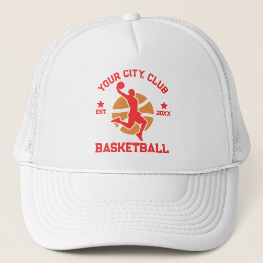 Custom Basketbal Team Speler Trucker Hat Gift Trucker Pet (Voorkant)