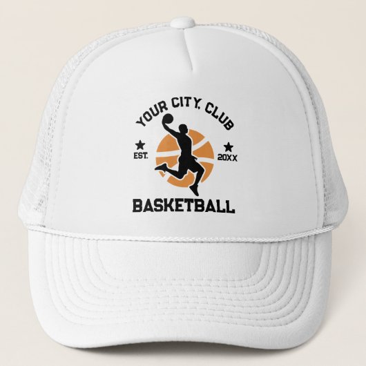 Custom Basketbal Team Speler Trucker Hat Gift Trucker Pet (Voorkant)
