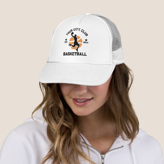 Custom Basketbal Team Speler Trucker Hat Gift Trucker Pet (In situ)