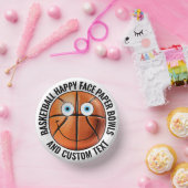 Custom Basketbal Theme Party BLUE EYES Happy Face Papieren Kommen (Feest)