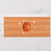Custom Basketbal Verjaardag Ticket Met Foto Kaart (Achterkant)