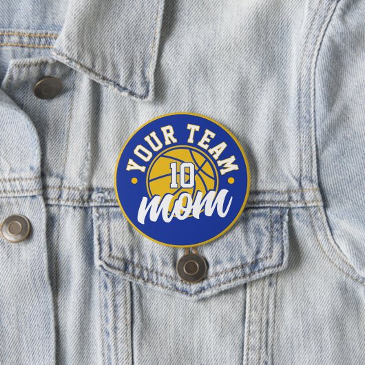 Custom Basketball Mom Button (In situ)
