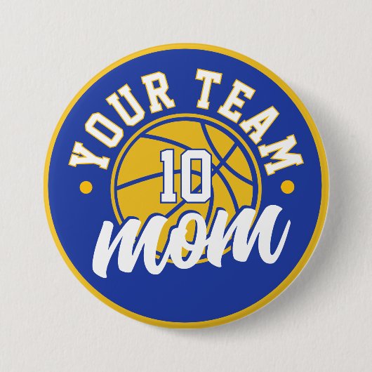Custom Basketball Mom Button (Voorkant)