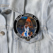 Custom Basketball Player School Mascot game day Ronde Button 4,0 Cm (In situ)