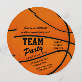 Custom Basketball Team Party Kaart