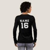 Custom Basketball tee,player Name Jersey Number Tri-Blend Shirt (Achterkant)