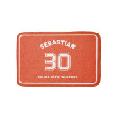 Custom Basketball Textured Orange Badmat (Voorkant)