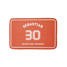 Custom Basketball Textured Orange Badmat
