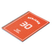 Custom Basketball Textured Orange Notitieboek (Linkerzijde)