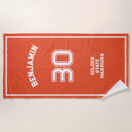 Custom Basketball Textured Orange Strandlaken