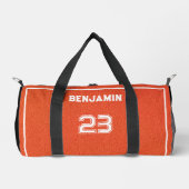 Custom Basketball Textured Player Number Orange Plunjezak (Voorkant)
