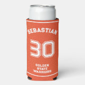 Custom Basketball Textured Sporty Insulated Tumble Seltzer Blikjeskoeler (Seltzer Voorkant)