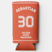 Custom Basketball Textured Sporty Insulated Tumble Seltzer Blikjeskoeler (Voorkant)