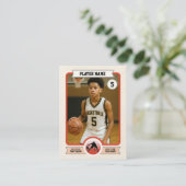 Custom Basketball Trading Card, Retro Player Card Contactkaartje (Staand voorkant)