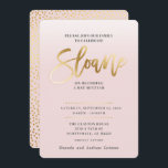 CUSTOM Bat Mitzvah Invite bord roze goud SLOANE Kaart<br><div class="desc">*** OPMERKING - HET SHINY GOLD FOIL EFFECT IS EEN GEDRUKT AFBEELDING *** - - - - - - - - - - - - - - - - - - - - - - - - - - - - - - - - - - - - - -...</div>
