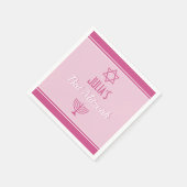 Custom Bat Mitzvah Napkins Servet (Hoek)