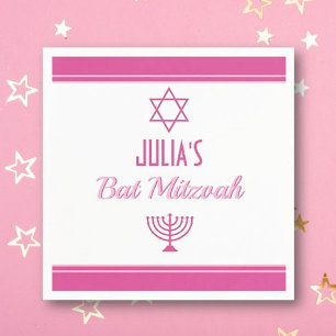 Custom Bat Mitzvah Napkins Servet