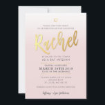 CUSTOM Bat Mitzvah Nodig bord roze goud RACHEL Kaart<br><div class="desc">*** OPMERKING - HET SHINY GOLD FOIL EFFECT IS EEN GEDRUKT AFBEELDING *** - - - - - - - - - - - - - - - - - - - - - - - - - - - - - - - - - - - - - -...</div>