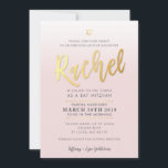 CUSTOM Bat Mitzvah Nodig bord roze goud RACHEL Kaart<br><div class="desc">*** OPMERKING - HET SHINY GOLD FOIL EFFECT IS EEN GEDRUKT AFBEELDING *** - - - - - - - - - - - - - - - - - - - - - - - - - - - - - - - - - - - - - -...</div>