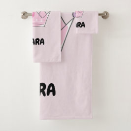 Custom Bath Washcloth & Towels Set, Girl Princess Bad Handdoek
