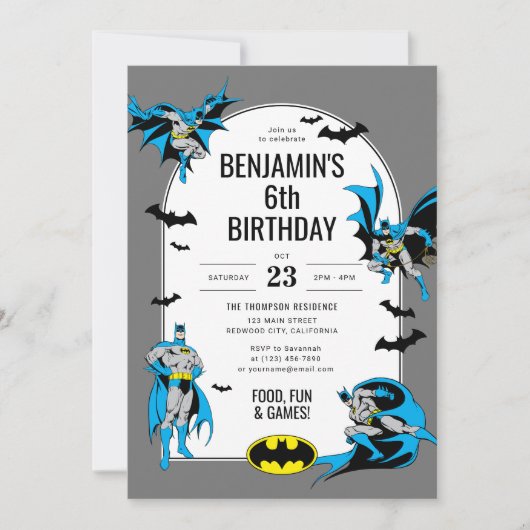 Custom Batman Boy's Verjaardag Kaart (Voorkant)