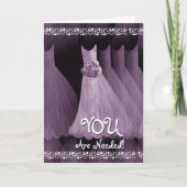 Custom Be My Greeter Wedding Invite - PAARSE toga' (Voorkant)