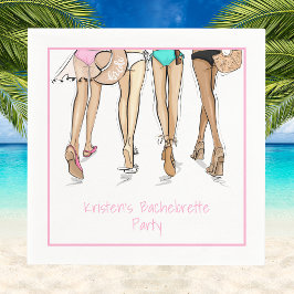 Custom Beach Bachelorette Destination Bride Squad  Servet