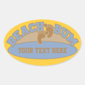 Custom Beach Bum stickers (Voorkant)