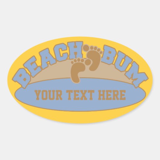 Custom Beach Bum stickers (Voorkant)