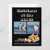 Custom Beach 🎄 Christmas Seashells Collage Feestdagenkaart (Voorkant / Achterkant)